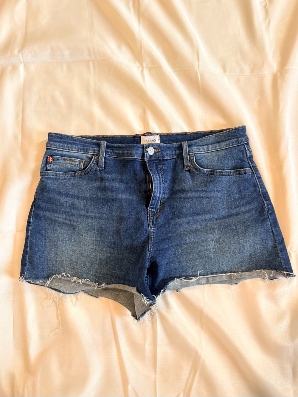Hudson Jeans Dark Blue Distressed Cutoff Shorts